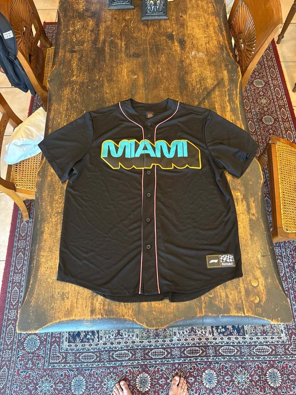 Formula 1 Miami Grand Prix Franchise Baseball Jersey - Black